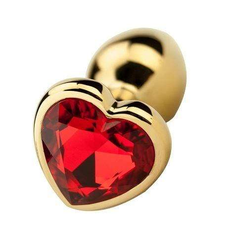 Precious Metals Kinky Heart Shaped Anal Plug in Gold - Spanksy