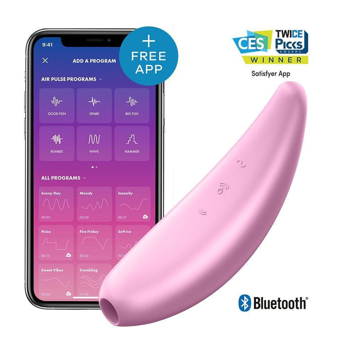 Satisfyer Clitoral Vibrators Satisfyer App Enabled Curvy 3+ Pink