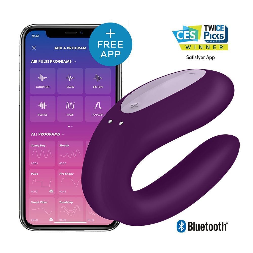 Satisfyer App Enabled Double Joy - Lilac - Spanksy