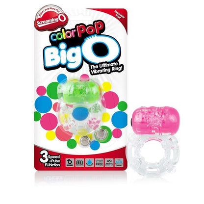 Screaming O Cock Rings Screaming O Colour Pop BigO Vibrating Cock Ring With Clitoral Stimulator Pink