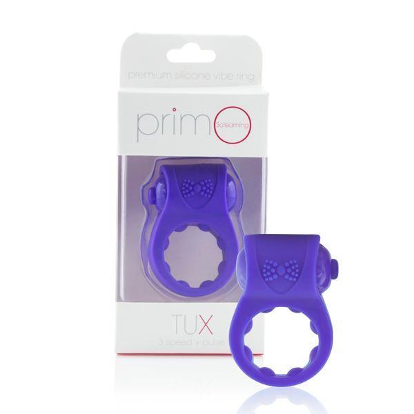 Screaming O Cock Rings Screaming O PrimO Tux Vibrating Cock Ring Endurance Enhancer in Silicone Purple