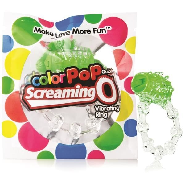 Screaming O - Colour Pop Cock Rings Screaming O Colour Pop Vibrating Cock Ring With Clitoral Stimulator In Green