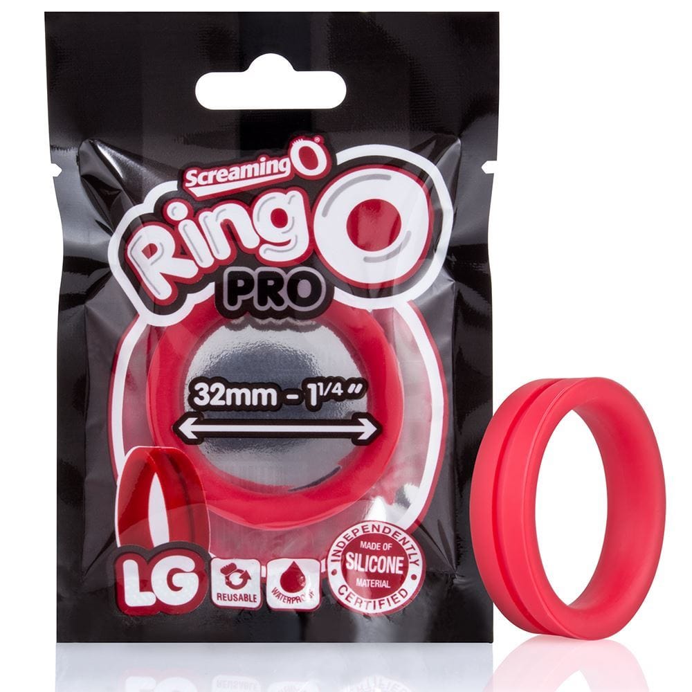 Screaming O - Ringo inc Rangler Cock Rings Screaming O RingO Pro Silicone Cock Ring Large Red