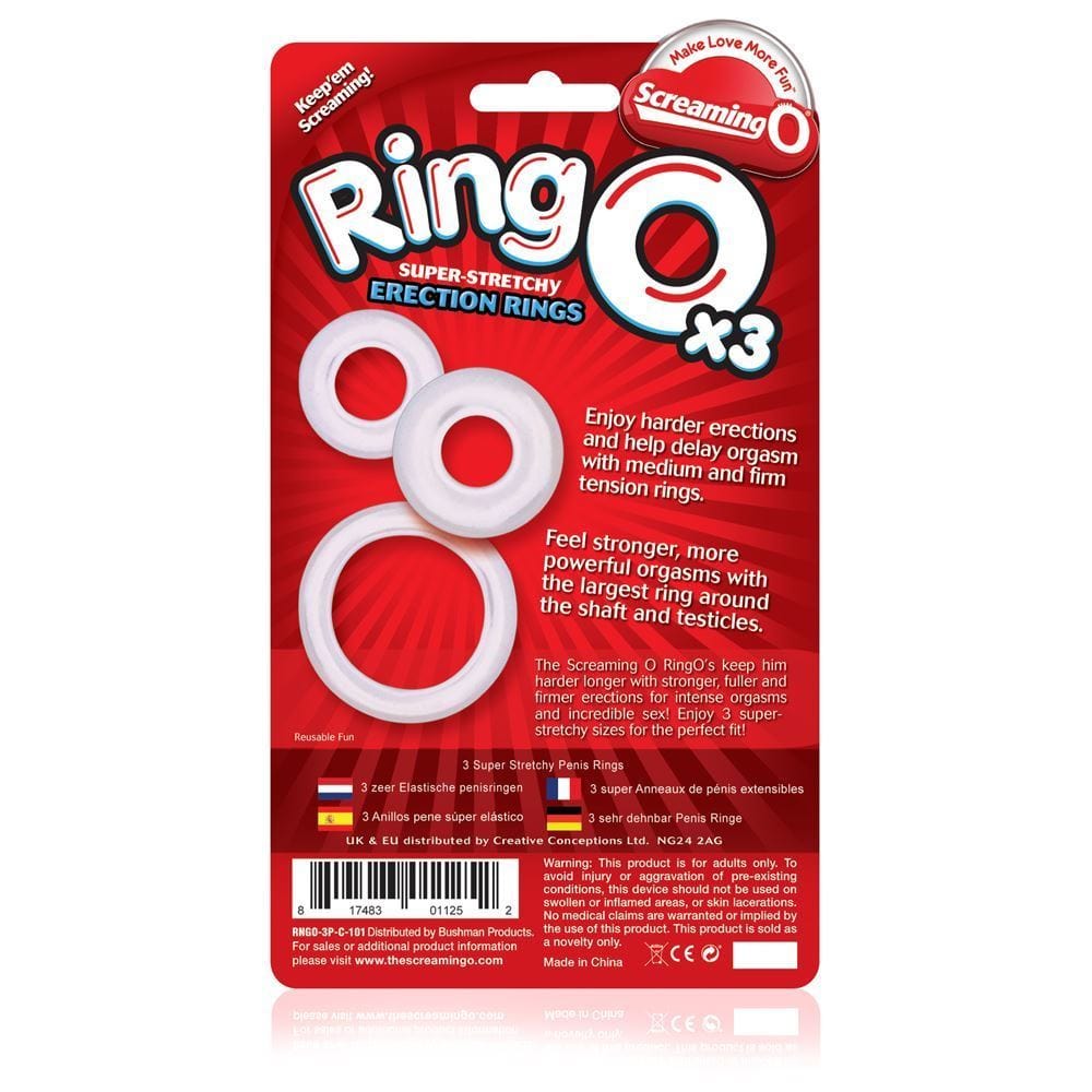 Screaming O - Ringo inc Rangler Cock Rings Screaming O RingO's 3 Multi Sized Cock Rings Black