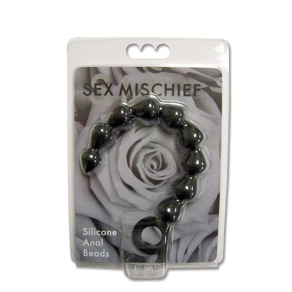 Sex and Mischief Black Silicone Anal Butt Beads Toy - Spanksy