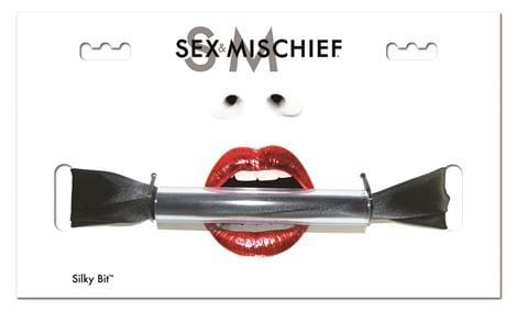 Sex & Mischief Gags Sex and Mischief Silky Bit Soft Tie Bondage Gag Black