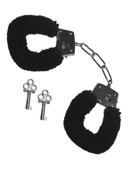 Sex and Mischief Furry Bondage Handcuff Restraints Black - Spanksy