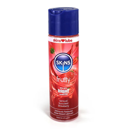 Skins Strawberry Water Based Lubricant 4.4 fl oz (130ml) - Spanksy