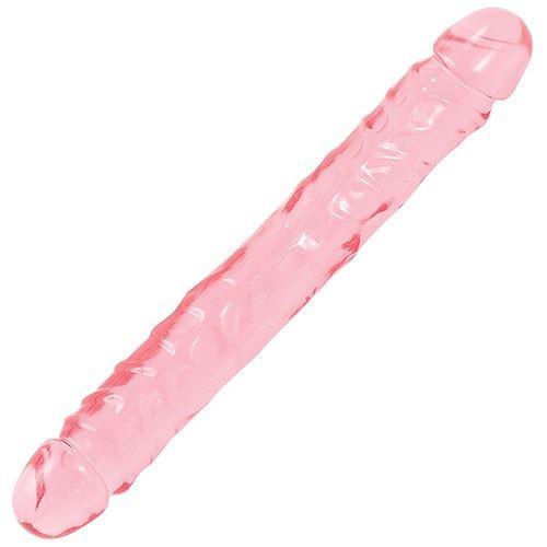 Spanksy Double Ended Dildos Doc Johnson Junior Classic Realistic Double Dong in Pink