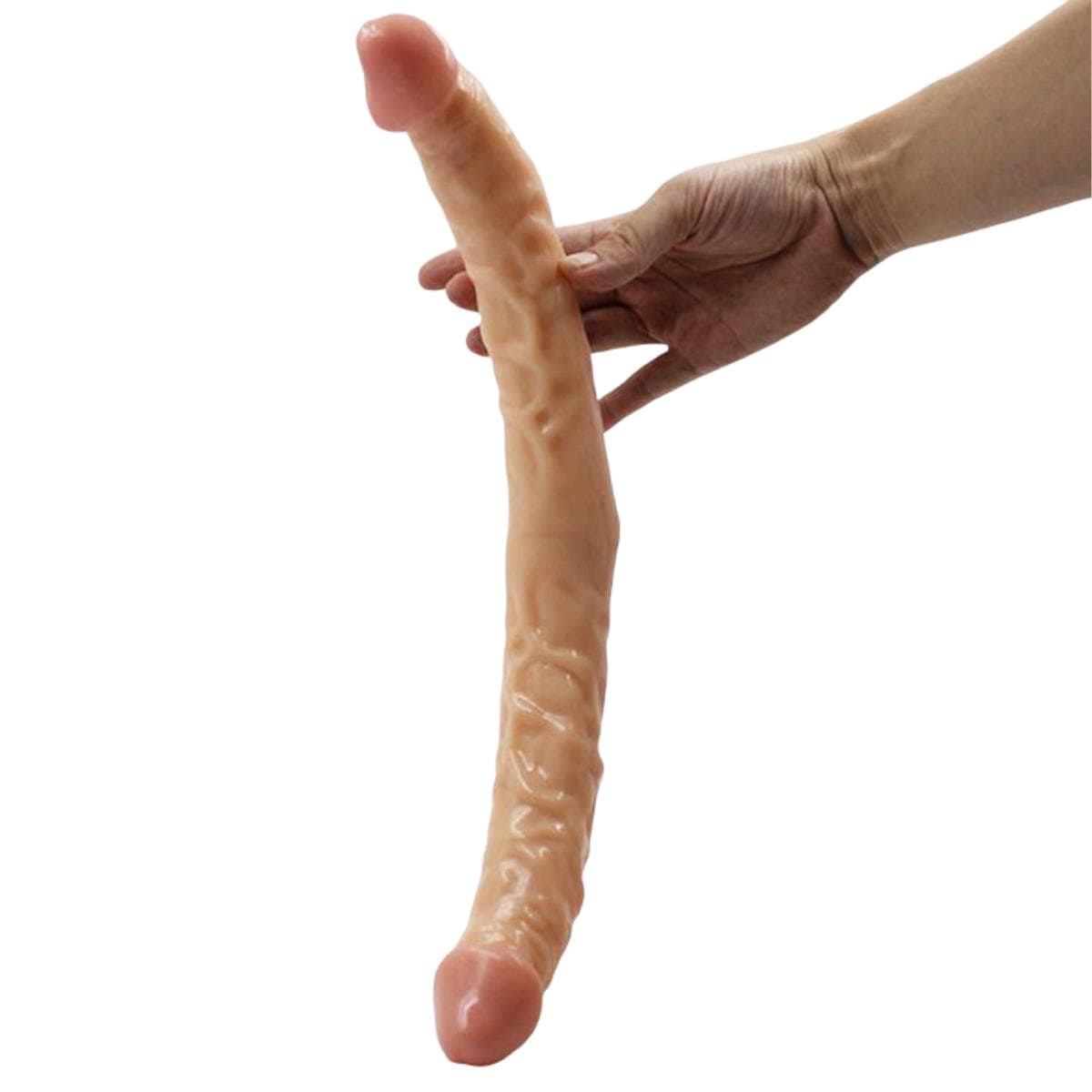 Spanksy 16" Double Ended Dildo in Nude - Spanksy