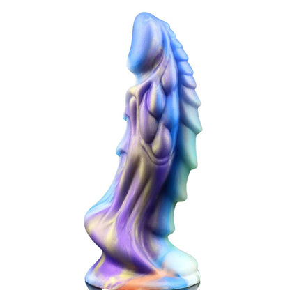 Spanksy Fantasy Dildos Dragon Dildo Sex Toy Fantasy Premium Silicone 7.5 Inches Anal Multi-Coloured