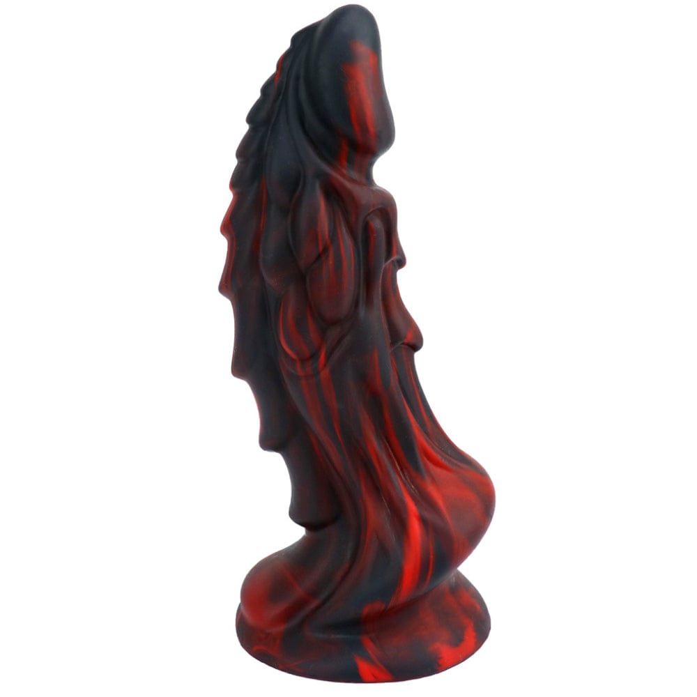 Spanksy Fantasy Dildos Dragon Dildo Sex Toy Fantasy Premium Silicone 7.5 Inches Anal Red & Black