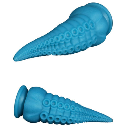 Spanksy Fantasy Dildos Tentacle Dildo 8" Textured Suckers Suction Base Dildo Silicone Blue