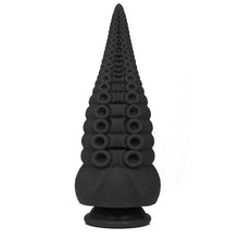 Load image into Gallery viewer, Spanksy Huge Dildos Tentacle Dildo 8&quot; Textured Suckers Suction Base Dildo Silicone Black
