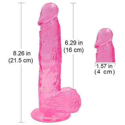 Spanksy Realistic Dildos Jelly Lover 8" Suction Base Dildo Pink