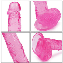 Load image into Gallery viewer, Spanksy Realistic Dildos Jelly Lover 8&quot; Suction Base Dildo Pink
