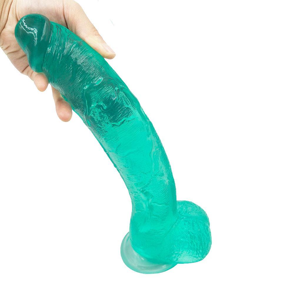 Spanksy 12" Suction Base Dildo in Green - Spanksy