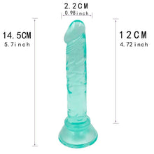 Load image into Gallery viewer, Spanksy Realistic Dildos Spanksy 5&quot; Beginners Suction Base Dildo Green
