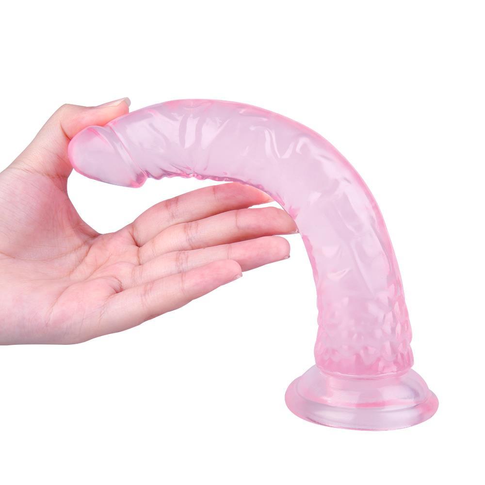 Spanksy 8" Slim Suction Base Dildo Pink - Spanksy