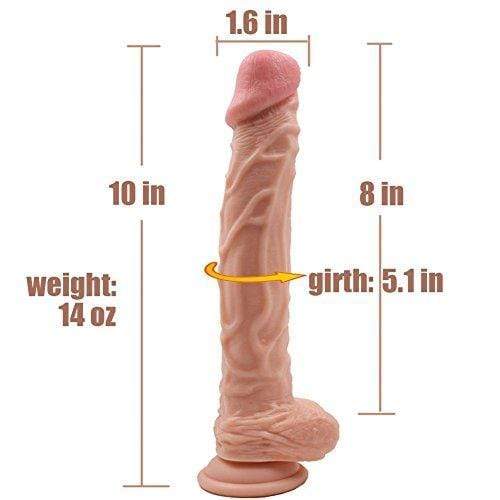 Spanksy 9.65" Suction Cup Dildo in Nude - Spanksy