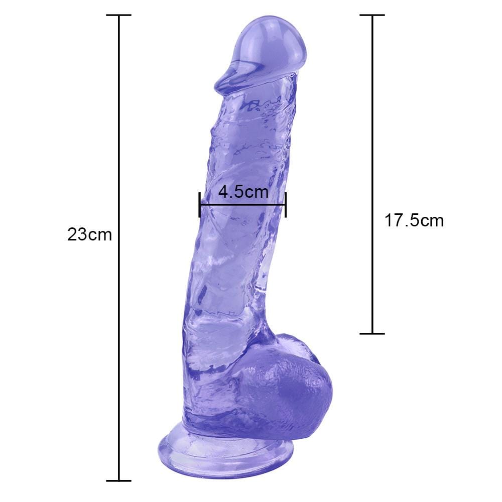 Spanksy 9 Inches Suction Base Dildo Blue - Spanksy