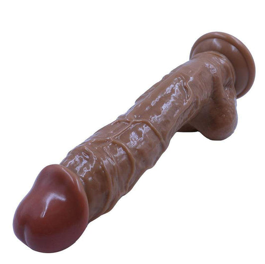 Spanksy Realistic Dildos Spanksy 9" Suction Base Dildo in Dark Brown