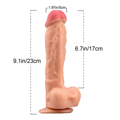 Spanksy 9" Suction Base Dildo in Nude - Spanksy