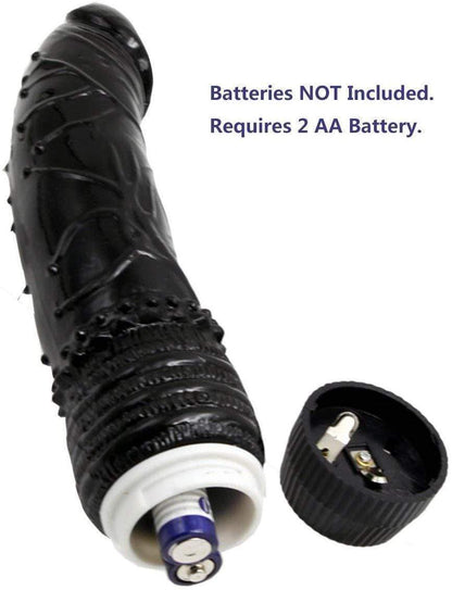Spanksy 7.5" Realistic Jelly Vibrator Black - Spanksy