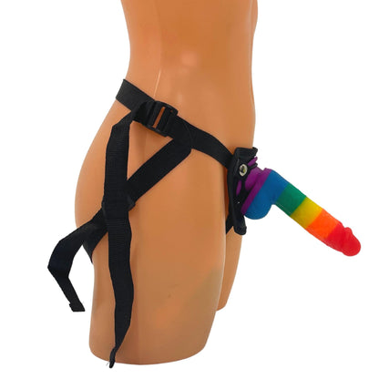 Pride Rainbow Dildo Strap On Harness Set Sex Toy - Spanksy