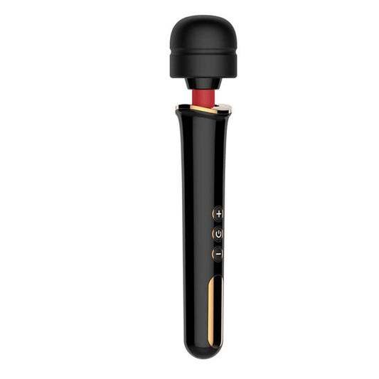 Vibrator Sex Toy for Women Rechargeable Wand 10 Frequency 5 Speed Black - Spanksy