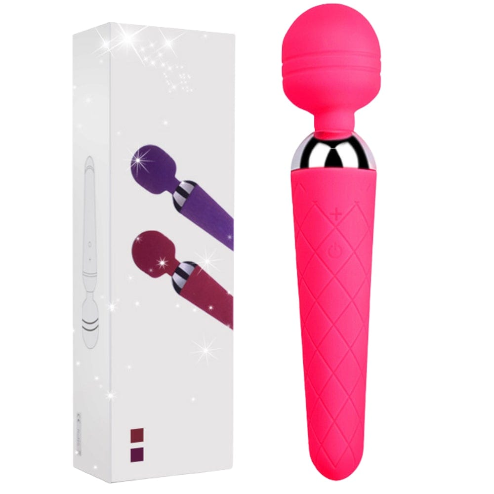 Vibrator Sex Toy for Women Rechargeable Wand 10 Frequency Pink - Spanksy