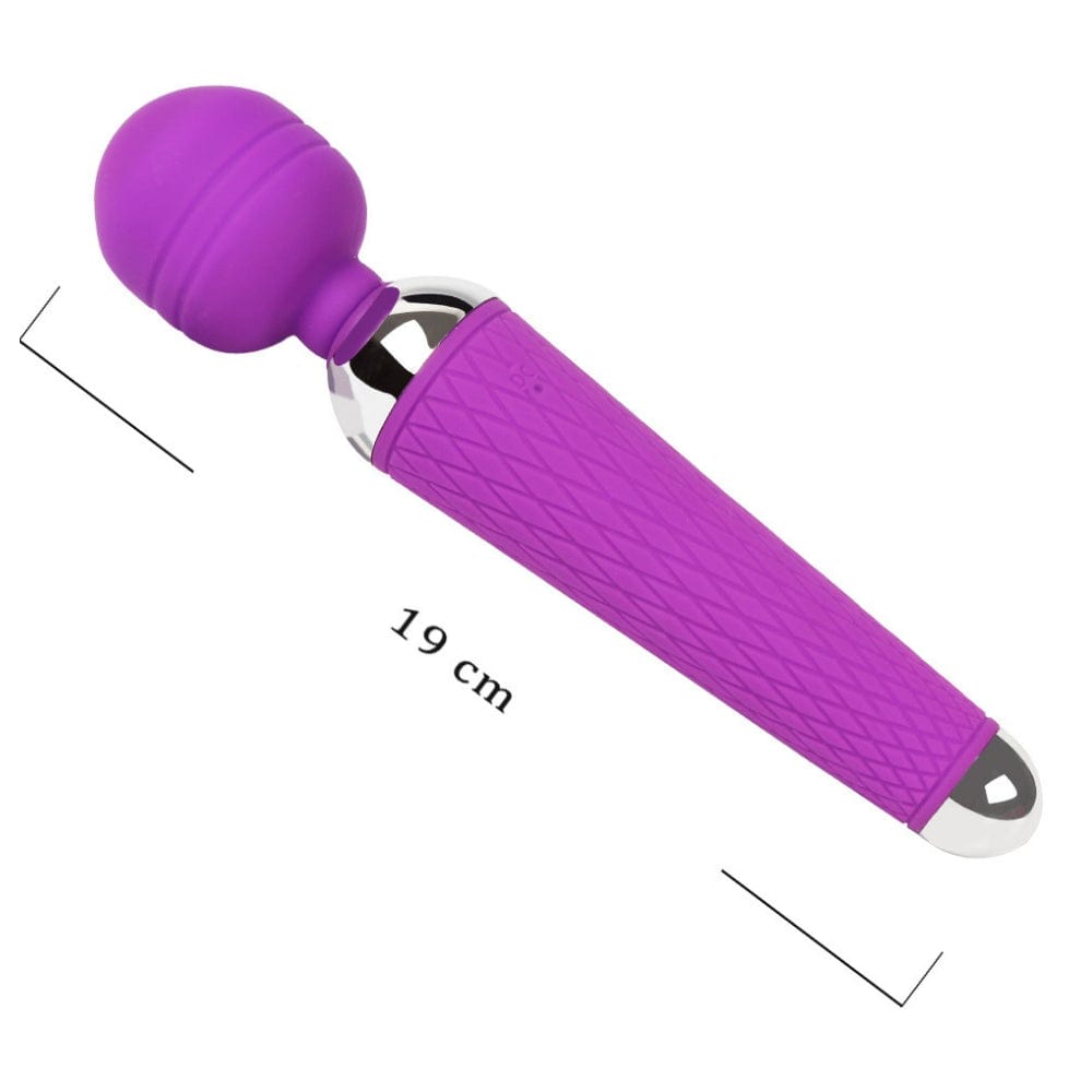 Vibrator Sex Toys for Women Rechargeable Wand 10 Frequency Purple - Spanksy