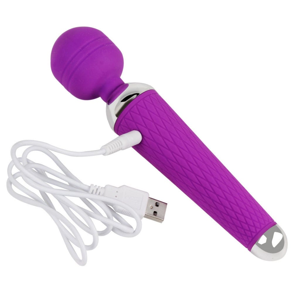 Vibrator Sex Toys for Women Rechargeable Wand 10 Frequency Purple - Spanksy