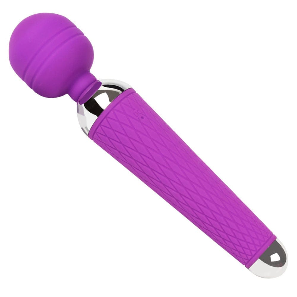 Vibrator Sex Toys for Women Rechargeable Wand 10 Frequency Purple - Spanksy