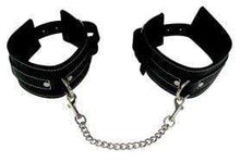 Load image into Gallery viewer, Sportsheets Restraints Edge Leather Wrist Restraint Bondage Submission Cuffs Black
