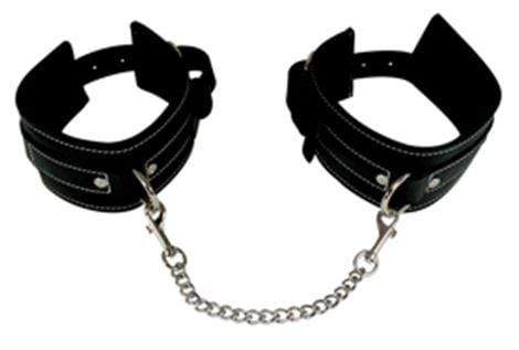 Sportsheets Restraints Edge Leather Wrist Restraint Bondage Submission Cuffs Black