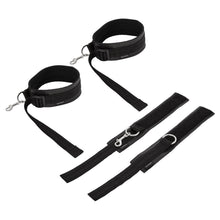 Load image into Gallery viewer, Sportsheets Restraints Sportsheets Thigh &amp; Wrist Cuffs Sexual Restraint Set For Bondage Play In Black
