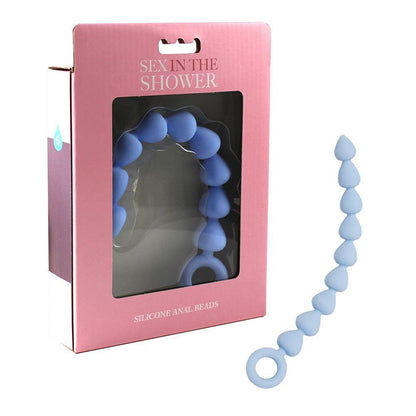 Silicone Waterproof Anal Beads For in the Shower Butt Play in Clear 9" - Spanksy