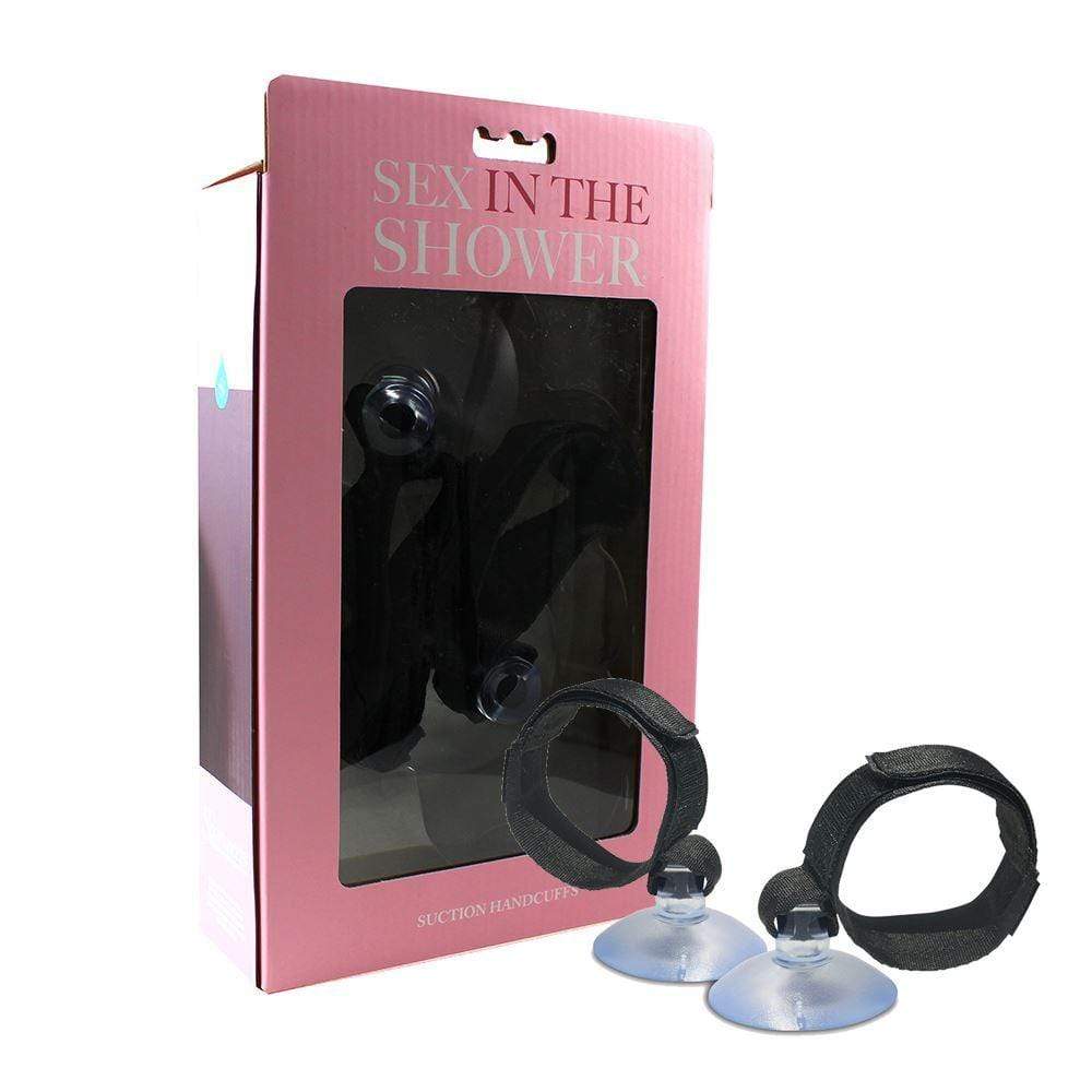 Sportsheets SITS Restraints Suction Cup Hand Cuffs For Waterproof Restraint & Bondage Play Black