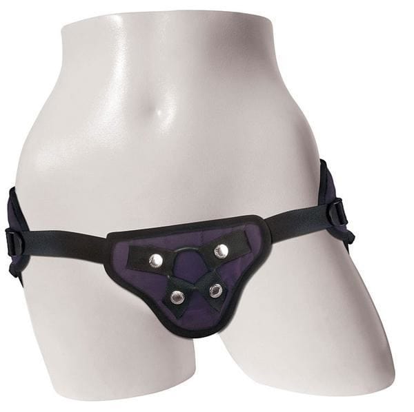 Sportsheets Strap On Lush Harness Multi Size Rubber O Rings Purple - Spanksy