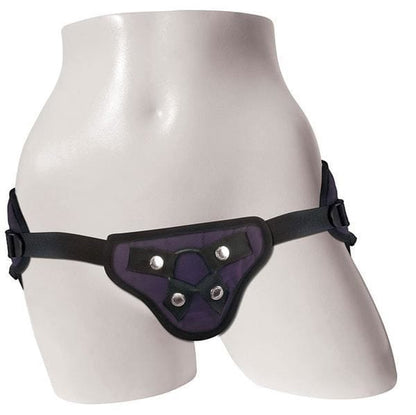 Sportsheets Strap On Lush Harness Multi Size Rubber O Rings Purple - Spanksy