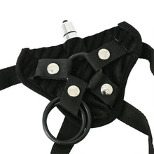 Load image into Gallery viewer, Sportsheets Strap On Strap On Harness Sportsheets Strap On Vibrating Corsette Harness Black Multi Size O Rings

