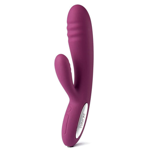 Svakom Rabbit Vibrators Svakom Adonis Ribbed Warming Rabbit Vibrator-Violet